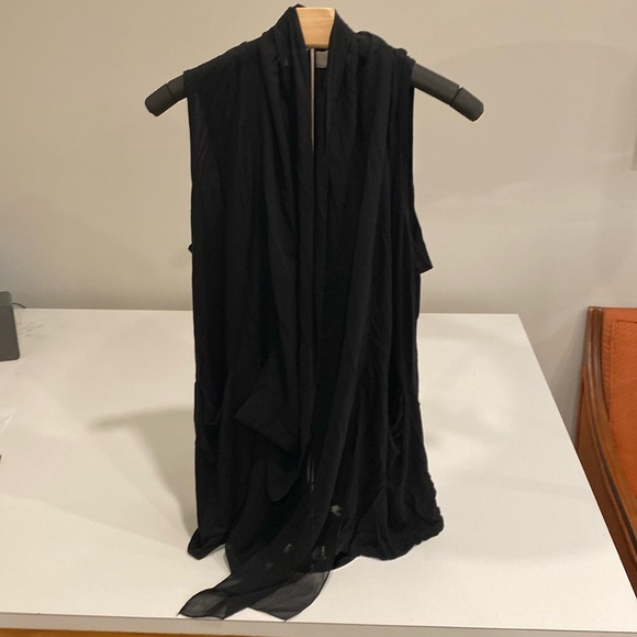Black spandex/rayon wrap by Logo/Lori Goldstein - Picture 1 of 5